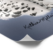 Schneeeulenkarikatur Poster (Ecke)