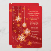 Schneefackeldwinkelkarte Einladung (Vorne/Hinten)