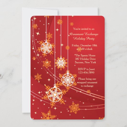 Schneefackeldwinkelkarte Einladung (Vorderseite)