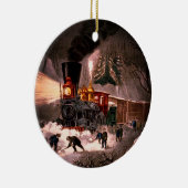 Schneefahrbahn Keramik Ornament (Rechts)