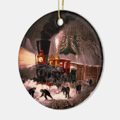 Schneefahrbahn Keramik Ornament (Links)