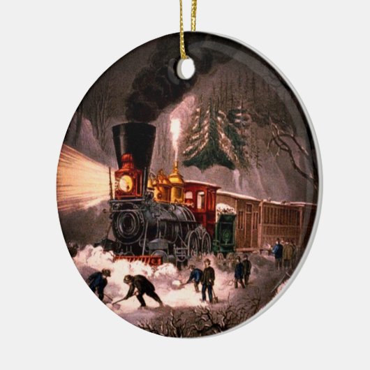Schneefahrbahn Keramik Ornament (Links)