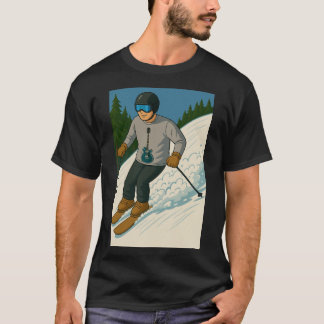 Schneefahren mit Gitarre-Shirt T-Shirt