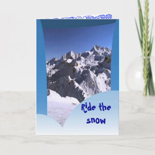 Schneefahren, Schweizer Berge, Jungfrau Feiertagskarte