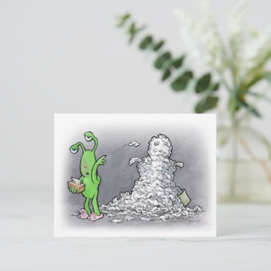 Schneefahrer Postkarte (Stehend Vorderseite)