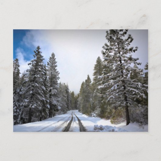 SCHNEEFAHRT POSTKARTE (Vorderseite)