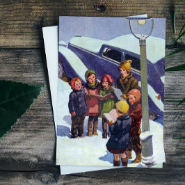 Schneefahrten Feiertagskarte