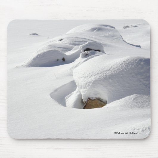 Schneefahrten über das Foto Rocks Mousepad (Vorne)
