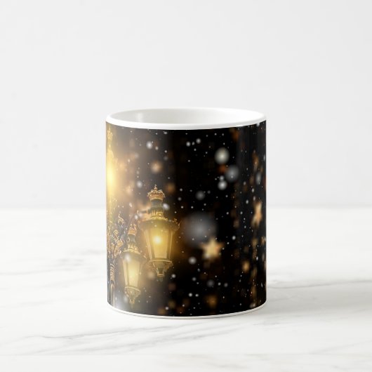 Schneefall auf der Lampe Kaffeetasse (Mittel)