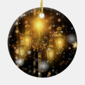 Schneefall auf der Lampe Keramik Ornament (Hinten)