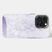 Schneefall auf violettem Hintergrund iPhone Hülle (Rückseite (Horizontal))