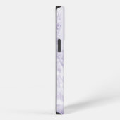 Schneefall auf violettem Hintergrund iPhone Hülle (Rechte Seite)
