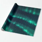 Schneefall Aurora Borealis - Nordlichter Kunstwerk Geschenkpapier (Ungerollt)