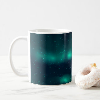 Schneefall Aurora Borealis - Nordlichter Kunstwerk Kaffeetasse