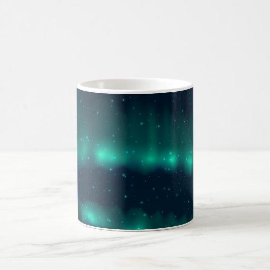Schneefall Aurora Borealis - Nordlichter Kunstwerk Kaffeetasse (Mittel)