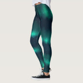 Schneefall Aurora Borealis - Nordlichter Kunstwerk Leggings (Links)