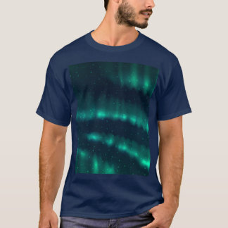 Schneefall Aurora Borealis - Nordlichter Kunstwerk T-Shirt