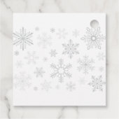 Schneefall Begeisterte Blue Gray Snowflake Baby Bo Geschenkanhänger (Rückseite)