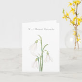 Schneefall-Blume denken an Ihre Sympathiekarte Karte (Gelbe Blume)