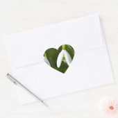 Schneefall-Blume Herz-Aufkleber (Umschlag)