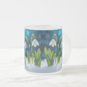 Schneefall-Blume Mattglastasse (VorderseiteRechts)