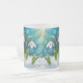 Schneefall-Blume Mattglastasse (Vorderseite Links)