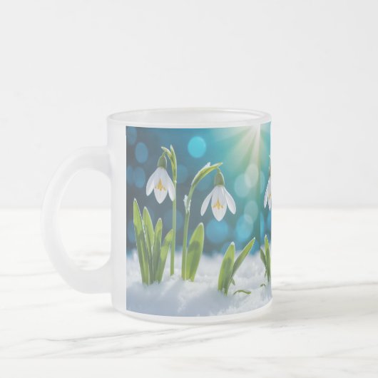 Schneefall-Blume Mattglastasse (Links)