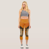 Schneefall Capri Leggings (Vorderseite)