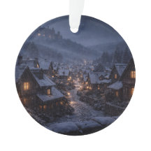 Schneefall-Dorf-Schloss-Ornament