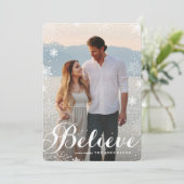 Schneefall Feiertagskarte (Stehend Vorderseite)