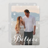 Schneefall Feiertagskarte (Vorne/Hinten)