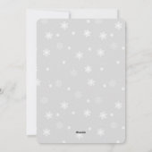 Schneefall Feiertagskarte (Rückseite)