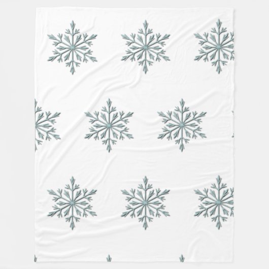 Schneefall Fleecedecke (Vorderseite)