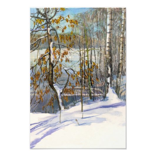 Schneefall Fotodruck (Vorne)