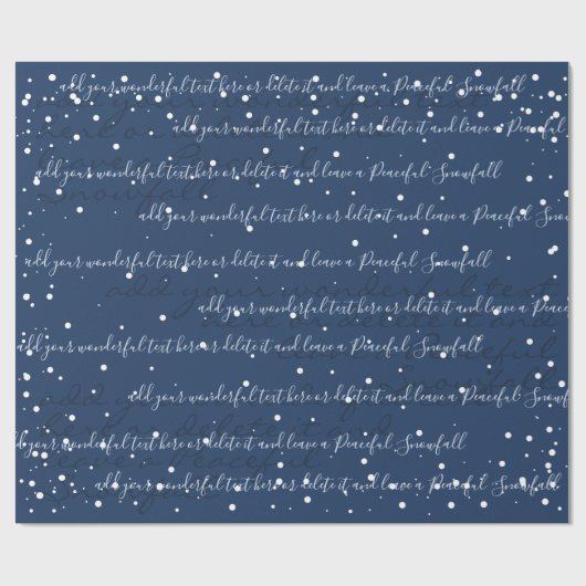 Schneefall für Minimalistischen benutzerdefinierte Geschenkpapier (Flach)