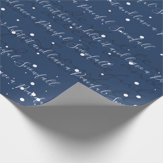 Schneefall für Minimalistischen benutzerdefinierte Geschenkpapier (Ecke)