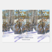 Schneefall Geschenkpapier Set (Vorderseite)