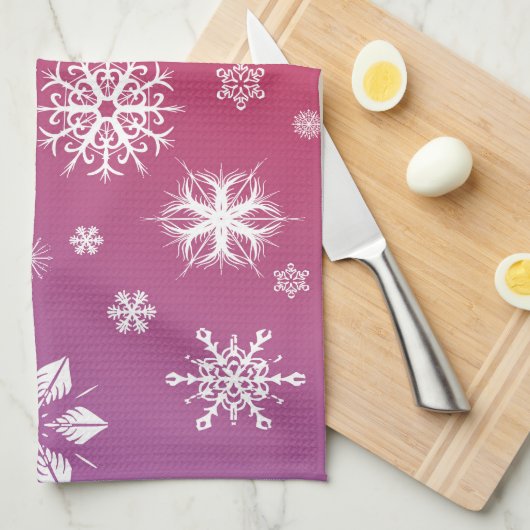 Schneefall Geschirrtuch (Viertel Falte)