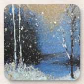 Schneefall Getränkeuntersetzer (Vorderseite)