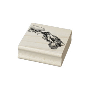 Schneefall Gummistempel