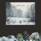 Schneefall im Abend Poster