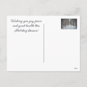 Schneefall im Winterwald Feiertagspostkarte (Rückseite)