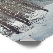 Schneefall im Winterwald Poster (Ecke)