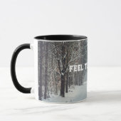 Schneefall im Winterwald Tasse (Links)