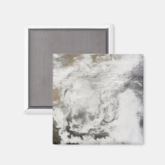 Schneefall in der China Magnet (Vorderseite/Rückseite)