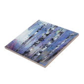 Schneefall in der verzauberten Birke Fliese (Seite)