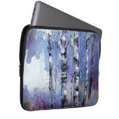 Schneefall in der verzauberten Birke Laptopschutzhülle (Vorne Rechts)