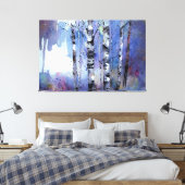 Schneefall in der verzauberten Birke Leinwanddruck (Insitu (Schlafzimmer))
