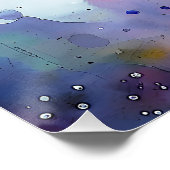 Schneefall in der verzauberten Birke Poster (Ecke)