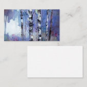 Schneefall in der verzauberten Birke Visitenkarte (Vorne/Hinten)
